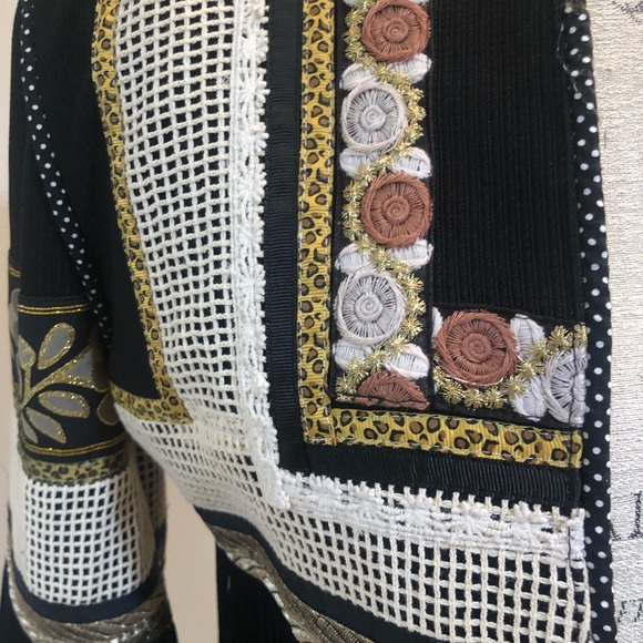 Boston Proper embroidered fringe jacket NWT - Picture 5 of 12